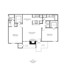 2 Bedroom, 2 Bath 2090 floor plan